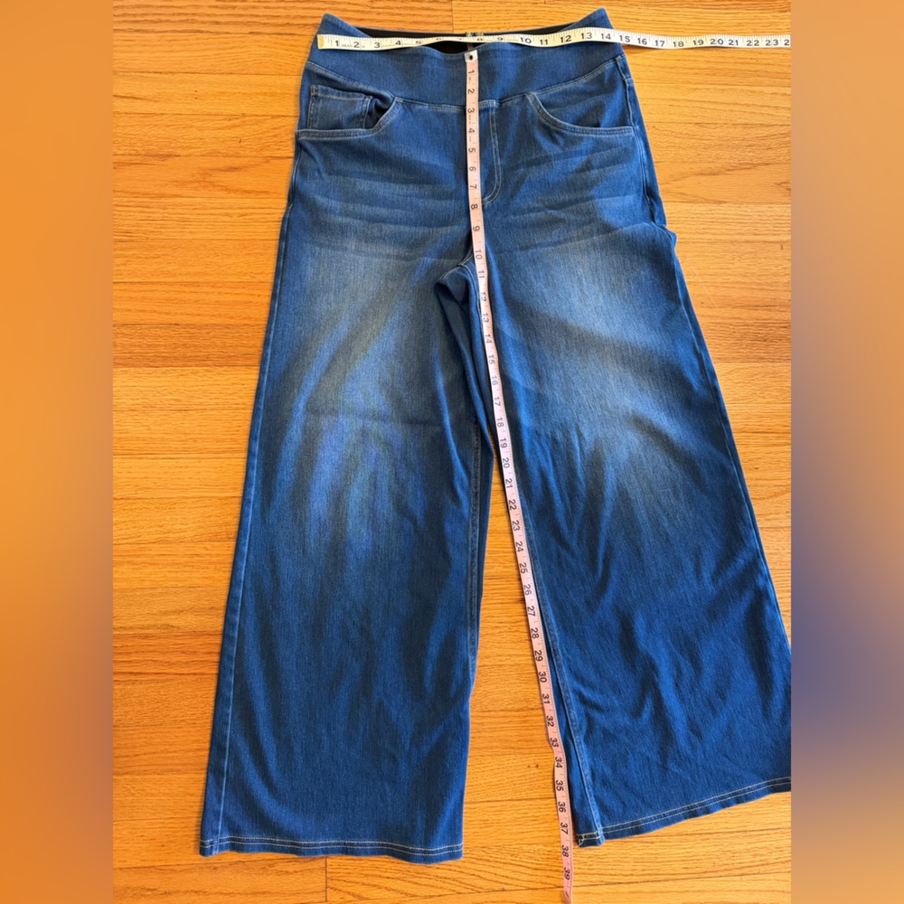 Halara Flex High Waisted Pockets Wide Leg Stretch Jeans - M Petite - Picture 3 of 9